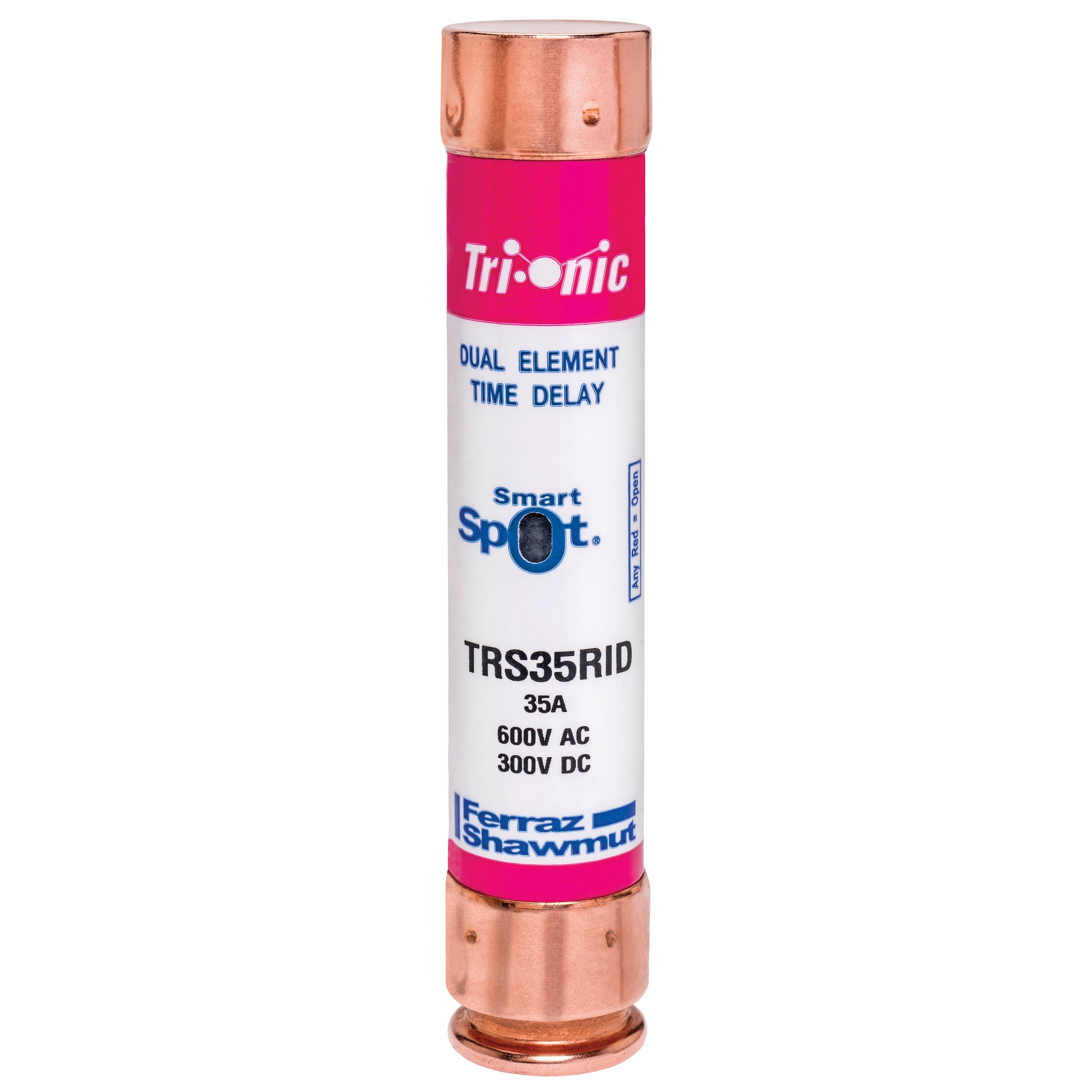 Mersen TRS35RID TRS35RID Mersen - Fuse TRS-R - Class RK5 - Time-Delay 600VAC 300VDC 35A Ferrule SmartSpot® Tri-Onic® TRS35RID on Advantage Electric Supply