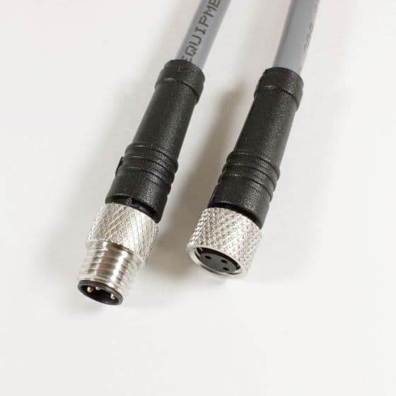 Alpha Wire GR04HR101 SL356 OBSOLETE - Alpha Connect EcoFlex PUR Cordset - M8 Female Straight to M8 Male Straight - 22AWG 4 Poles - GR04HR101 - Slate - 1M (3.28ft) GR04HR101 SL356 on Advantage Electric Supply