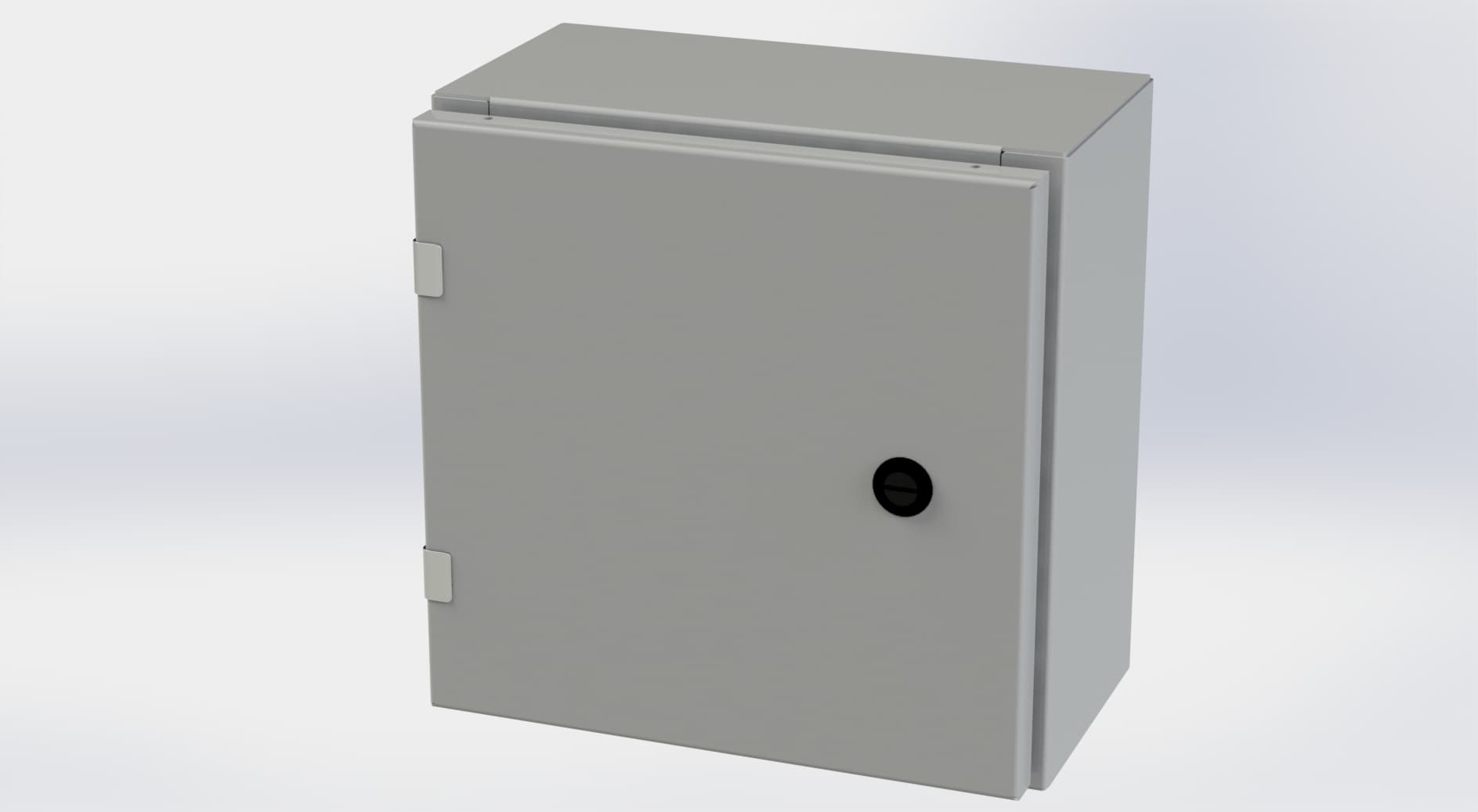 Saginaw Control SCE-12EL1206LP EL Enclosure, Height:12.00", Width:12.00", Depth:6.00", ANSI-61 gray powder coating inside and out. Optional sub-panels are powder coated white. SCE-12EL1206LP on Advantage Electric Supply