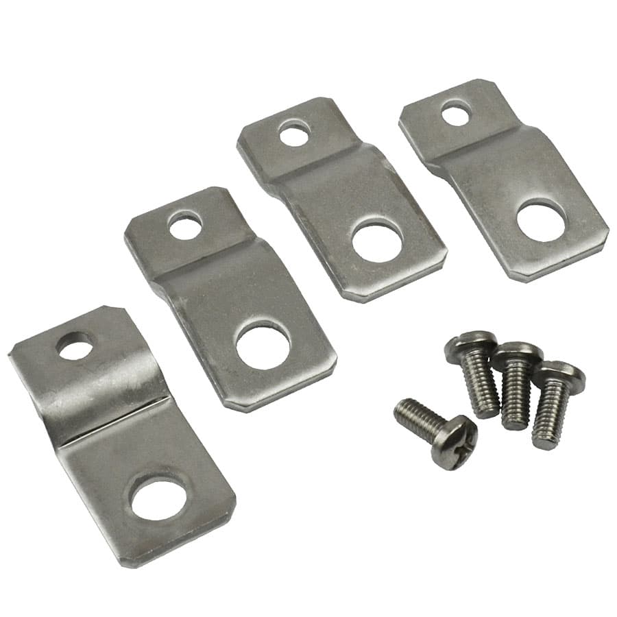 Allied Moulded Products AM4-NFS Stainless steel mounting foot/bracket kit for use with AM & AM-R Series enclosures 6"x6" through 20"x16" AM4-NFS on Advantage Electric Supply