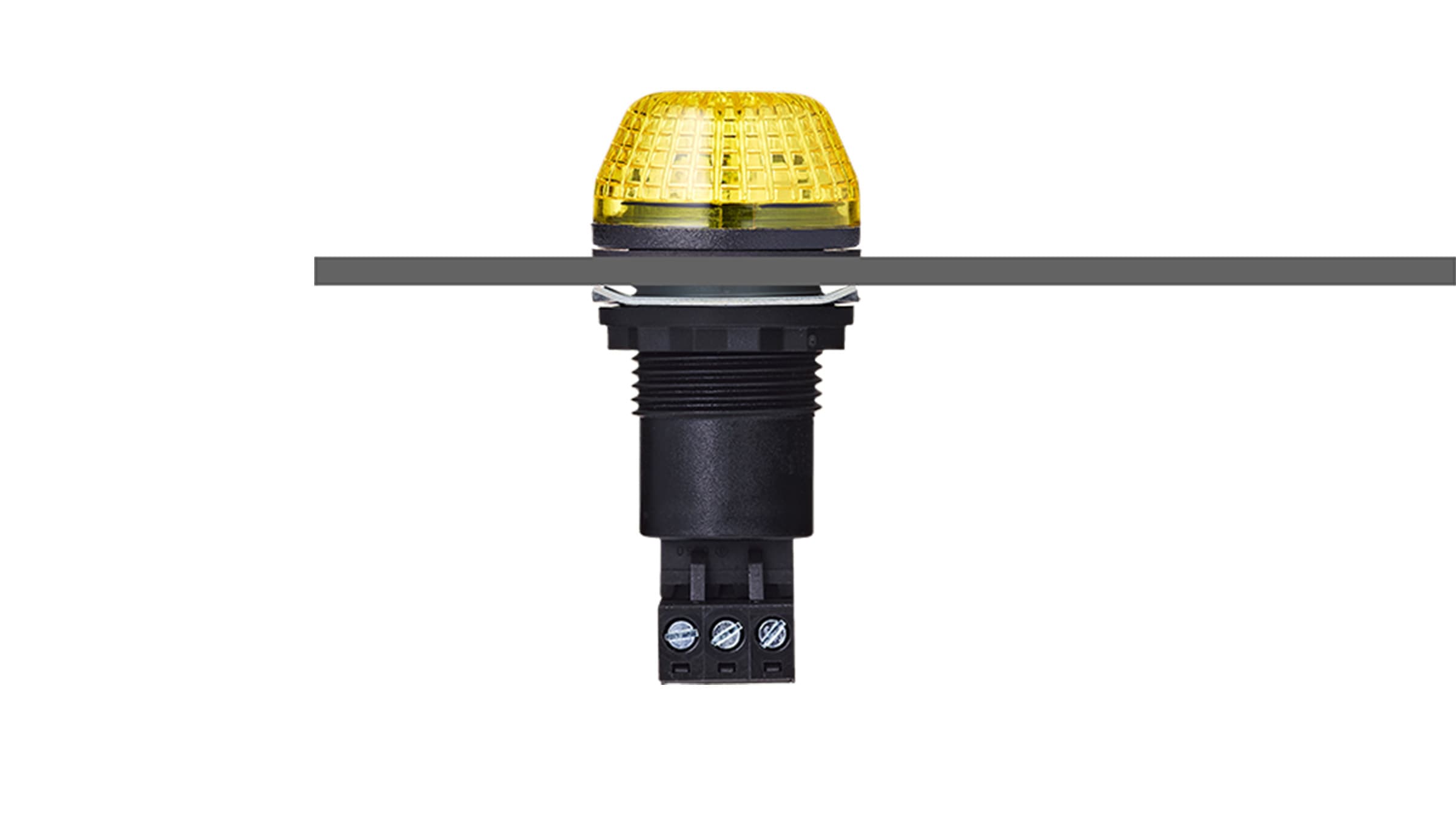 Sprecher + Schuh 800507405 Sprecher + Schuh 800507405 - IBS M22 panel mount LED steady/flashing beacon 24 V AC/DC yellow, black 800507405 on Advantage Electric Supply
