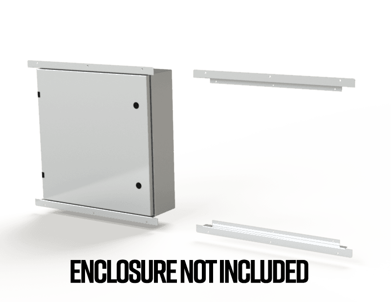 Saginaw Control SCE-ELFM24W EL Flush Mount Frame, Height:2.10", Width:27.00", Depth:1.08", ANSI-61 Gray Powder Coat SCE-ELFM24W on Advantage Electric Supply