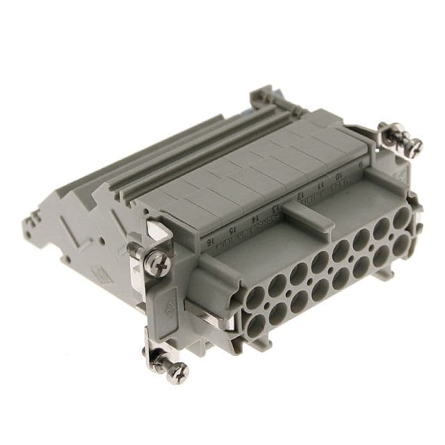 Mencom CTF-16R Standard, CT series, Female Rectangular Insert, size 77.27, 16 pin, 10 amp, Screw Right ground CTF-16R on Advantage Electric Supply