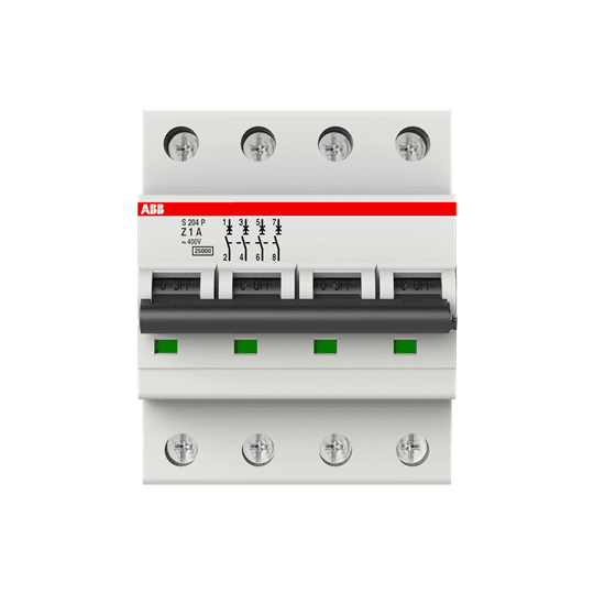 ABB Control 2CDS284001R0218 2CDS284001R0218 ABB Control - S204P-Z1 Miniature Circuit Breaker - 4P - Z - 1 A 2CDS284001R0218 on Advantage Electric Supply