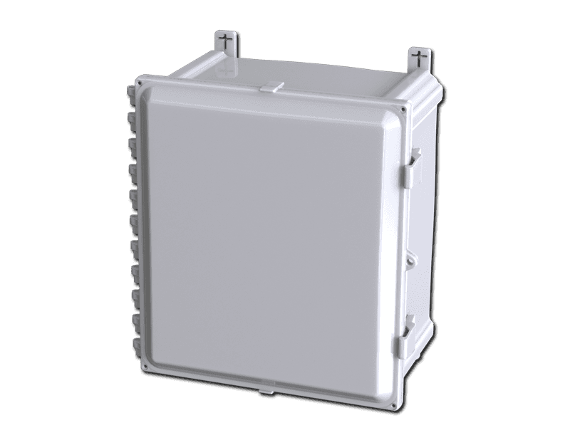 Saginaw Control SCE-1614PC Polycarbonate Enclosure, Height:17.65", Width:16.68", Depth:9.98", RAL 7035 Light Gray Polycarbonate SCE-1614PC on Advantage Electric Supply