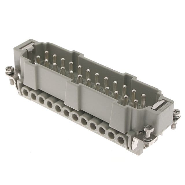 Mencom CNEM-24TXN Standard, CNE series, Male Rectangular Insert, size 104.27, 24 pin, 16 amp, Screw, w/o pressure plate, (25-48) CNEM-24TXN on Advantage Electric Supply