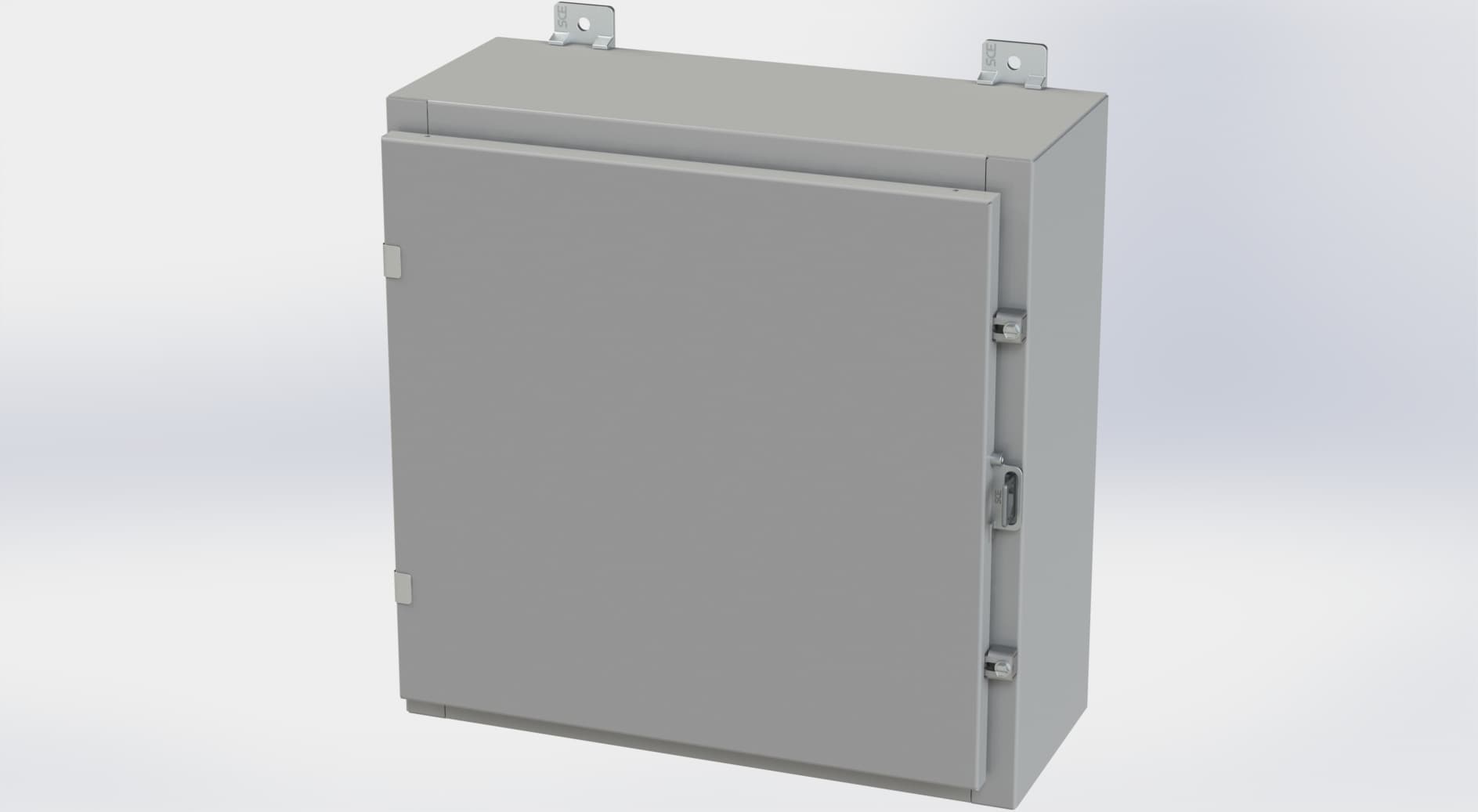 Saginaw Control SCE-20H2008LP Nema 4 LP Enclosure, Height:20.00", Width:20.00", Depth:8.00", ANSI-61 gray powder coating inside and out. Optional panels are powder coated white. SCE-20H2008LP on Advantage Electric Supply