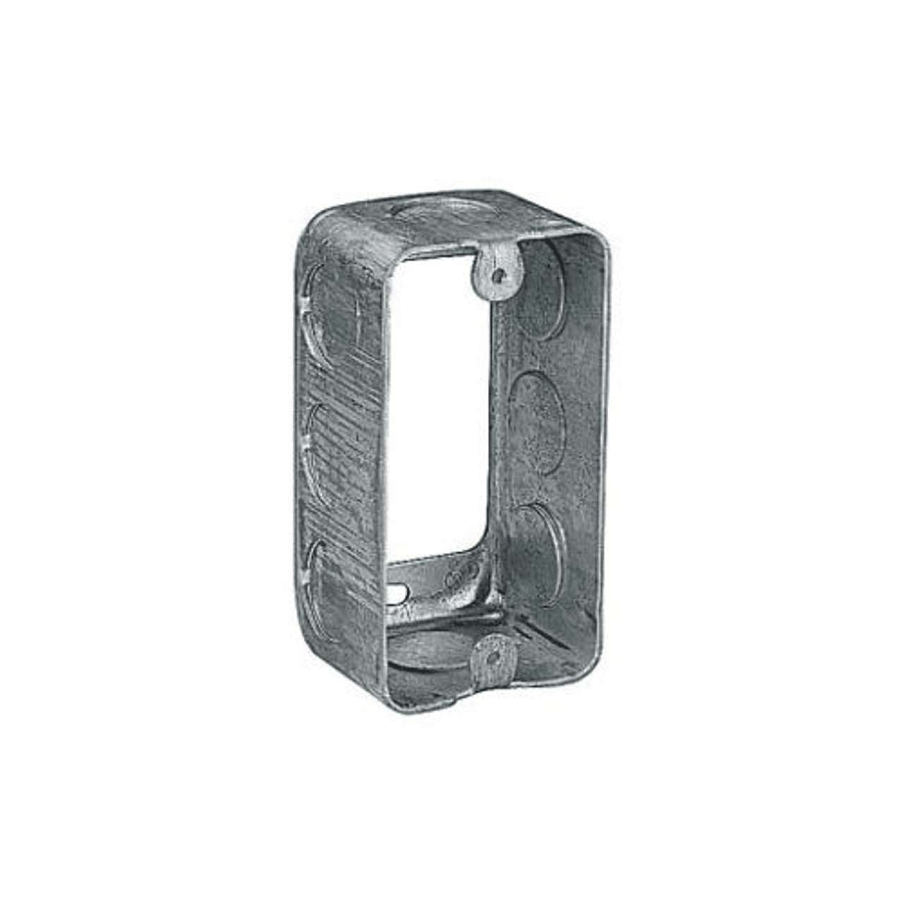 Thomas & Betts 59361-3/4 2-1/8" x 1-7/8" x 4", 13 Cu Inch, 8-Knockout, Silver, Drawn Pre-Galvanized Steel, Utility Box Extension Ring (25 per Pack) 59361-3/4 on Advantage Electric Supply