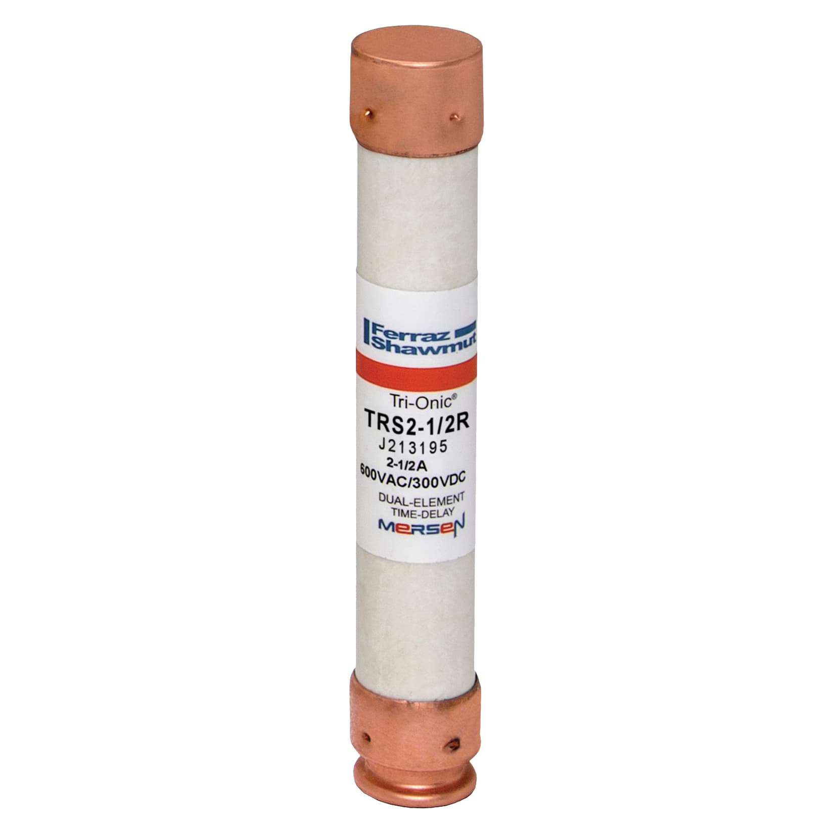Mersen TRS2-1/2R TRS2-1/2R Mersen - Fuse TRS-R - Class RK5 - Time-Delay 600VAC 600VDC 2.5A Ferrule Tri-Onic® TRS2-1/2R on Advantage Electric Supply