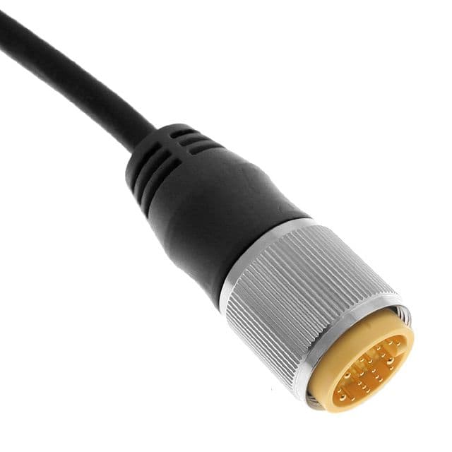 Mencom MINF-19MP-10M MIN Size III, Cordset, 19 Pole, Male Straight, 10M, 18 & 22awg, 6A/1A or 4A/2A, Black, HFTPE MINF-19MP-10M on Advantage Electric Supply