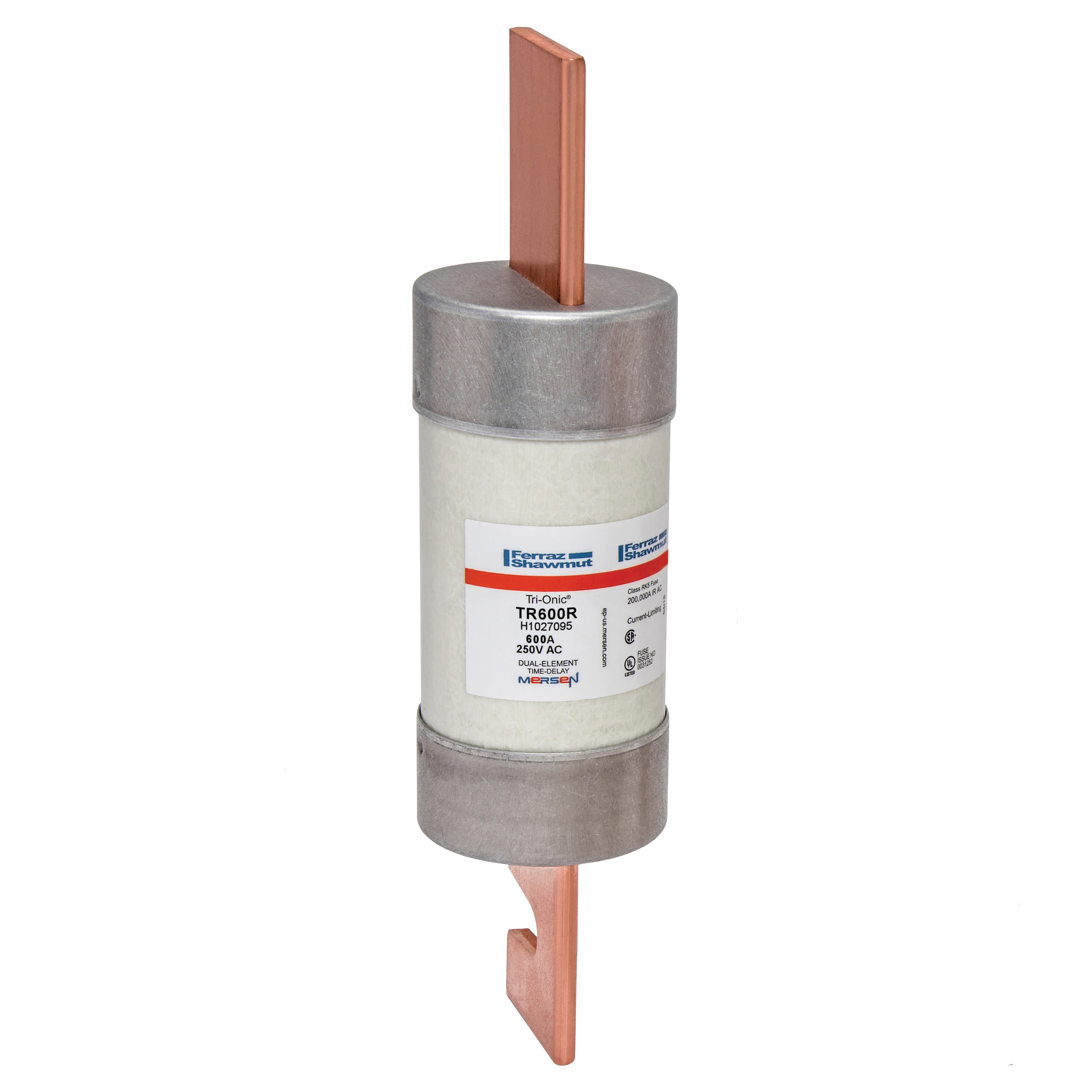Mersen TR600R TR600R Mersen - Fuse TR-R - Class RK5 - Time-Delay 250VAC 160VDC 600A Blade Tri-Onic® TR600R on Advantage Electric Supply