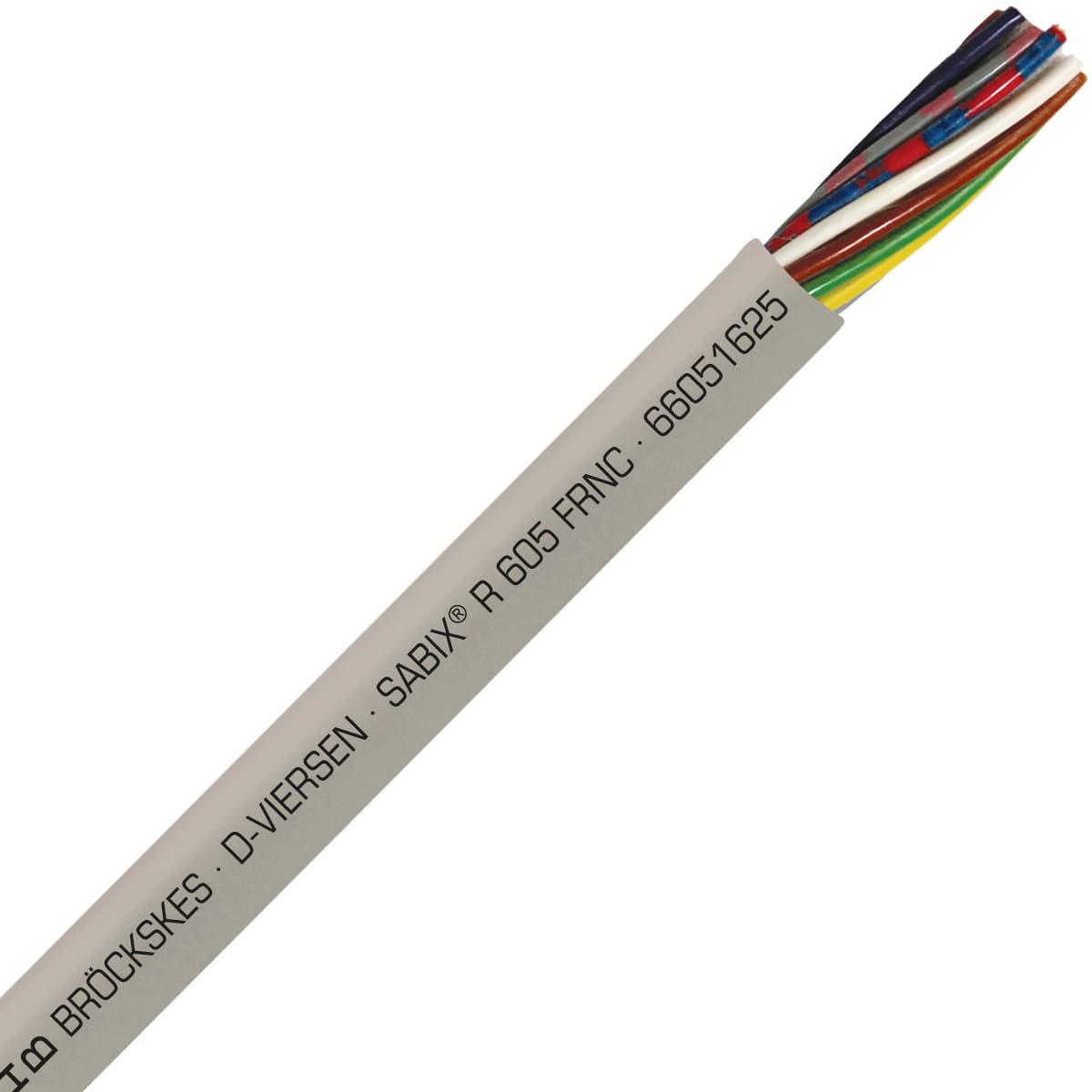 SAB 66051625 SABIX R 605 FRNC - 24 AWG/16c, halogen-free flame retardant rail data cable, CE, RoHS 66051625 on Advantage Electric Supply
