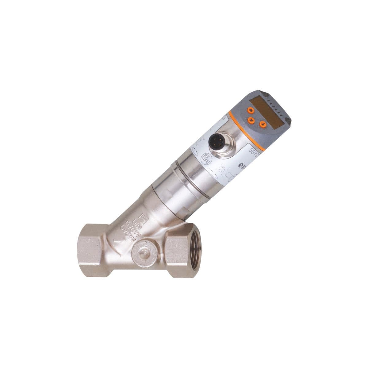 ifm Electronic SBN232 Flow meter with fast response and display, Precise detection of flow in pipes, Number of inputs and outputs: Number of digital outputs: 2; Number of analog outputs: 1, Measuring range: 5...240 gph 0.1...4 gpm, Process connection: threaded connection 3/4" SBN232 on Advantage Electric Supply