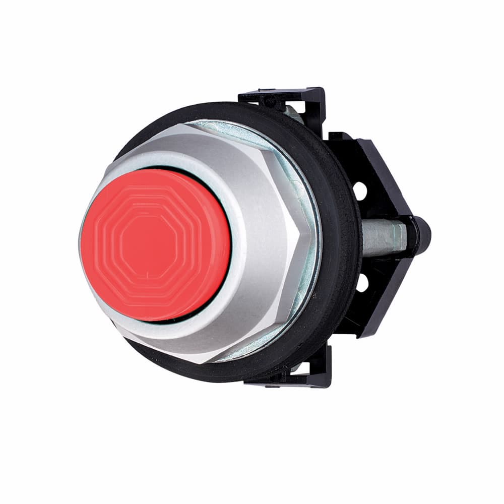 Eaton HT8ABHA HT8ABHA Eaton - Eaton HT800 pushbutton 30.5 mm, Watertight/Oiltight-HT800, Pushbutton, NEMA 1, 2, 3, 3R, 4, 4X, 12, Non-illuminated, Momentary, Black actuator, Extended, 1NO, Chrome bezel, Plastic HT8ABHA on Advantage Electric Supply