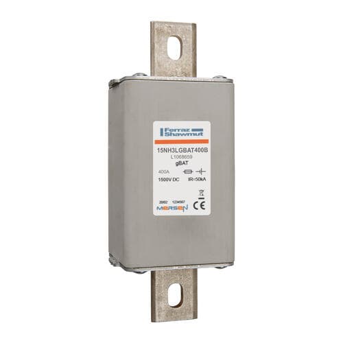 Mersen L1068659 NH fuse-link gBAT, 1500VDC, size 3L, 400A, for direct mounting L1068659 on Advantage Electric Supply