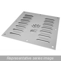 Hammond Manufacturing 1481L66 Vent. Plate, 7.8" x 7.5" - Steel/Gray 1481L66 on Advantage Electric Supply