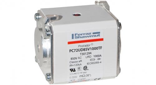 Mersen T301294 T301294 Mersen - Square Body High-Speed Fuse Protistor® Size 72 aR 850VAC IEC 900VAC UL 1000A With Striker Flush ends metric threads T301294 on Advantage Electric Supply