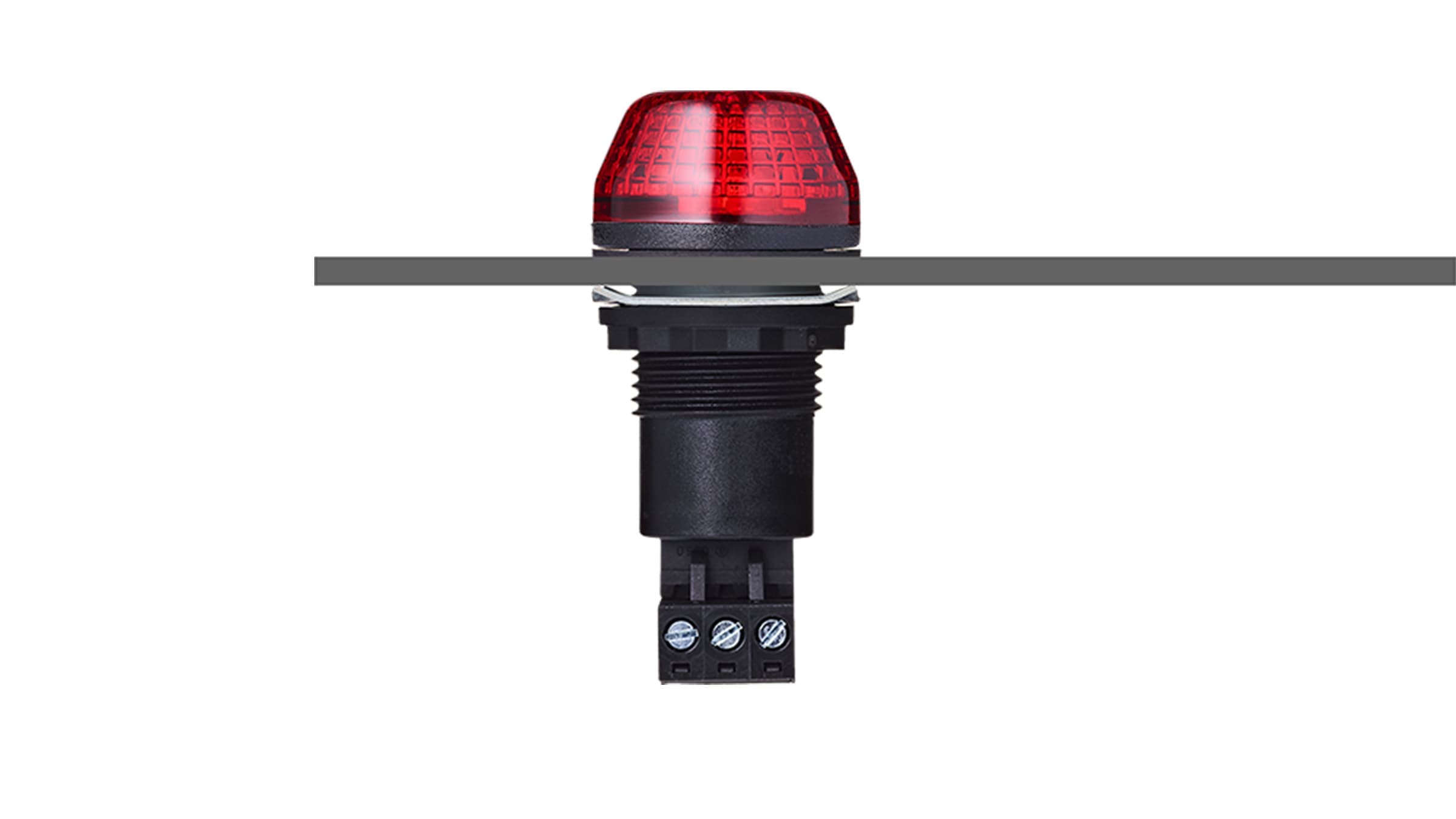 Sprecher + Schuh 800502404 Sprecher + Schuh 800502404 - IBS M22 panel mount LED steady/flashing beacon 12 V AC/DC red, black 800502404 on Advantage Electric Supply