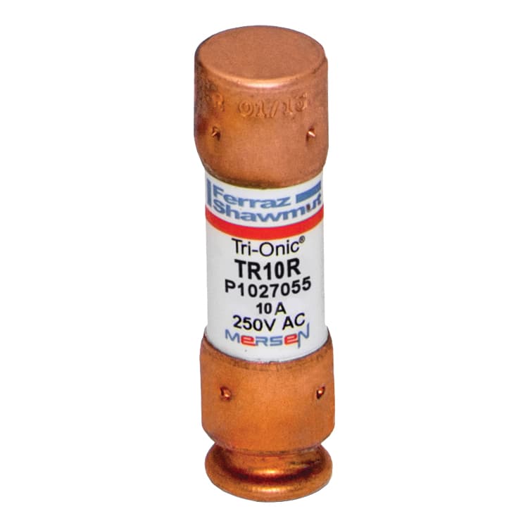 Mersen TR10R TR10R Mersen - Fuse TR-R - Class RK5 - Time-Delay 250VAC 160VDC 10A Ferrule Tri-Onic® TR10R on Advantage Electric Supply