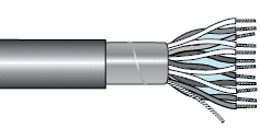 Alpha Wire 2249/12C SL005 Alpha Essentials Multi-Pair Cable - Foil Shield - 18 AWG 12 Pair - Gray - 300V - 100ft - Alpha 2249/12C SL005 2249/12C SL005 on Advantage Electric Supply