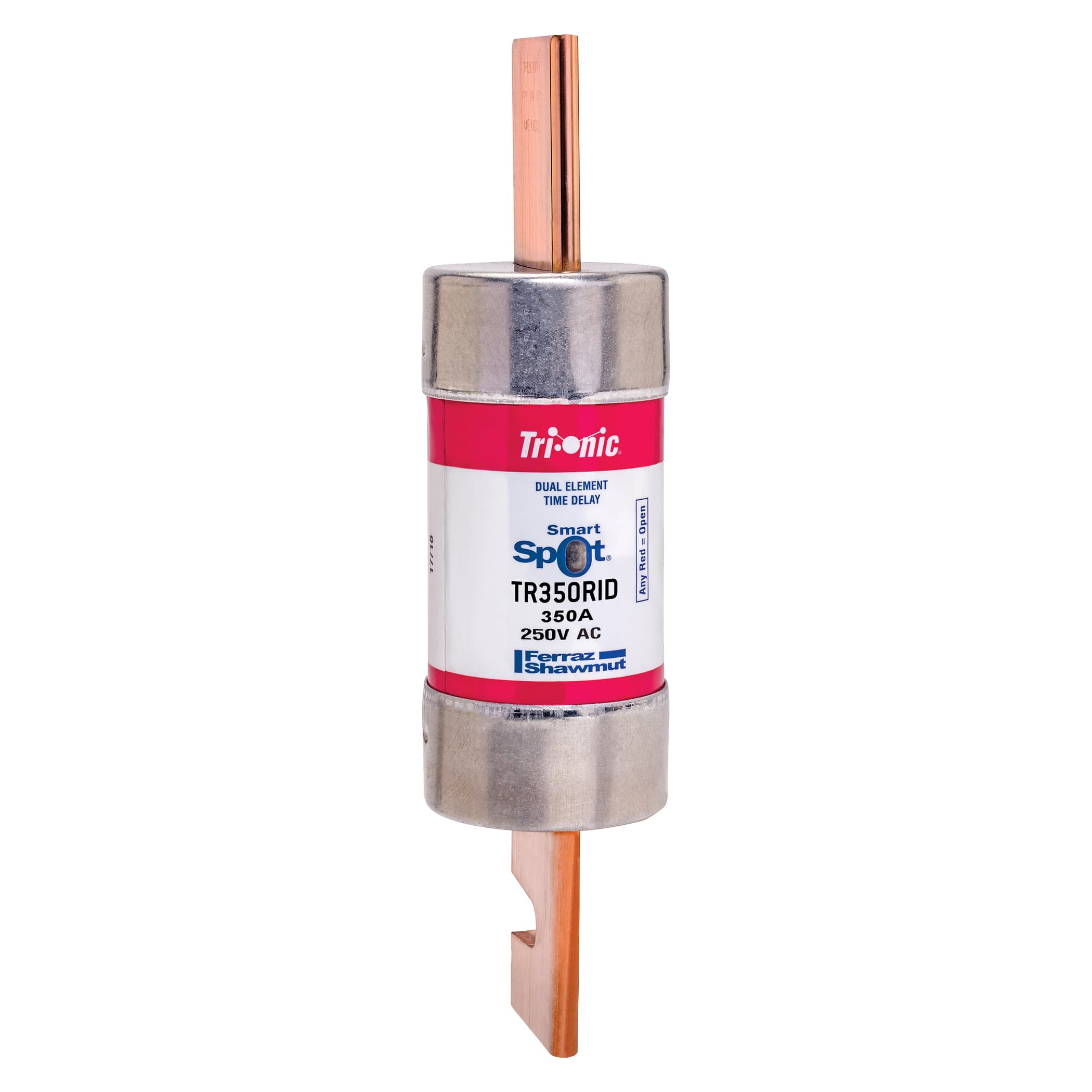 Mersen TR350RID TR350RID Mersen - Fuse TR-R - Class RK5 - Time-Delay 250VAC 250VDC 350A Blade SmartSpot® Tri-Onic® TR350RID on Advantage Electric Supply