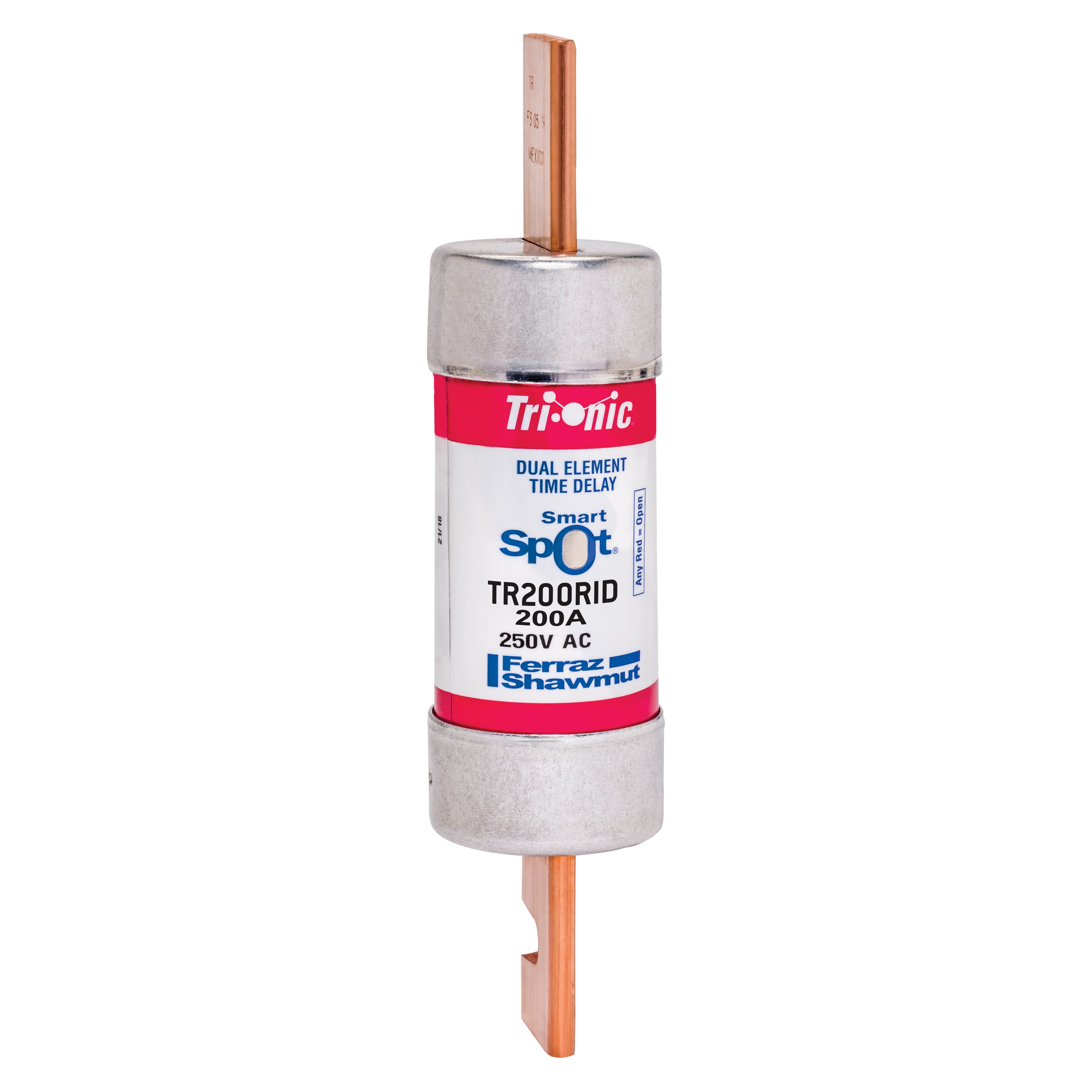 Mersen TR200RID TR200RID Mersen - Fuse TR-R - Class RK5 - Time-Delay 250VAC 250VDC 200A Blade SmartSpot® Tri-Onic® TR200RID on Advantage Electric Supply
