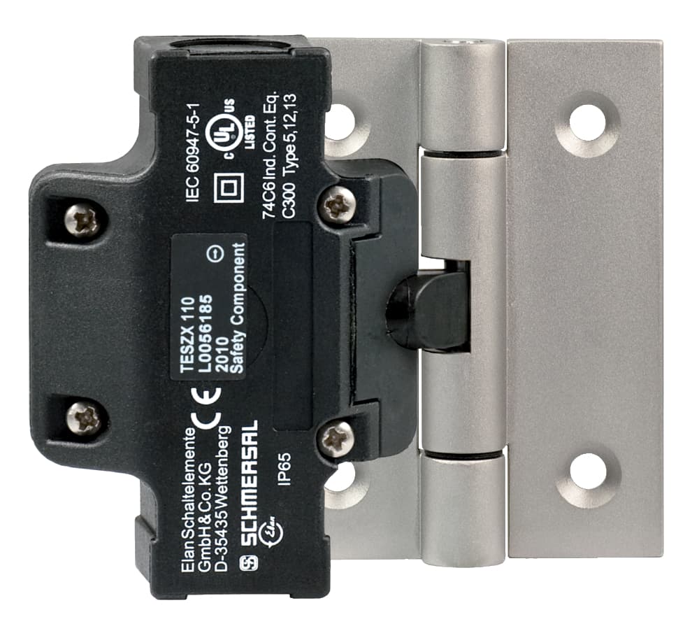 Schmersal TESZX1110/S TESZX1110/S Schmersal - Safety switch for hinged guards; Hinge safety switch; 2 cable entries M 20 x 1.5; Simple fitting, especially on 40 mm profiles; Thermoplastic enclosure; Double-insulated; Good resistance to oil and petroleum spirit; 111,5 mm x 92 mm x 36 mm TESZX1110/S on Advantage Electric Supply