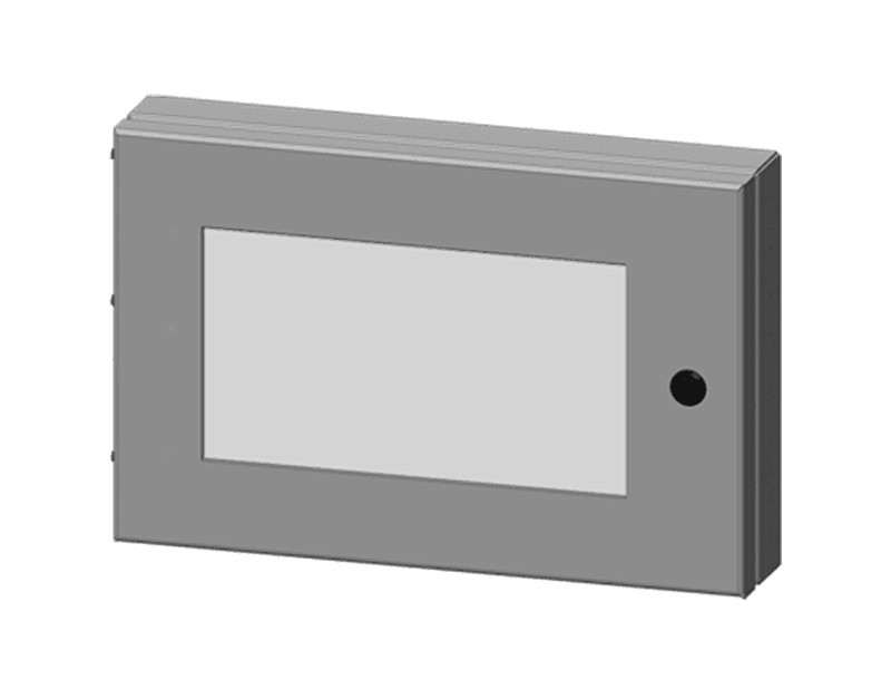 Saginaw Control SCE-HWK1216SS Kit, S.S. Hinged Window, Height:12.00", Width:16.00", Depth:1.50", Stainless Steel Type 304 with #4 brushed finish. SCE-HWK1216SS on Advantage Electric Supply