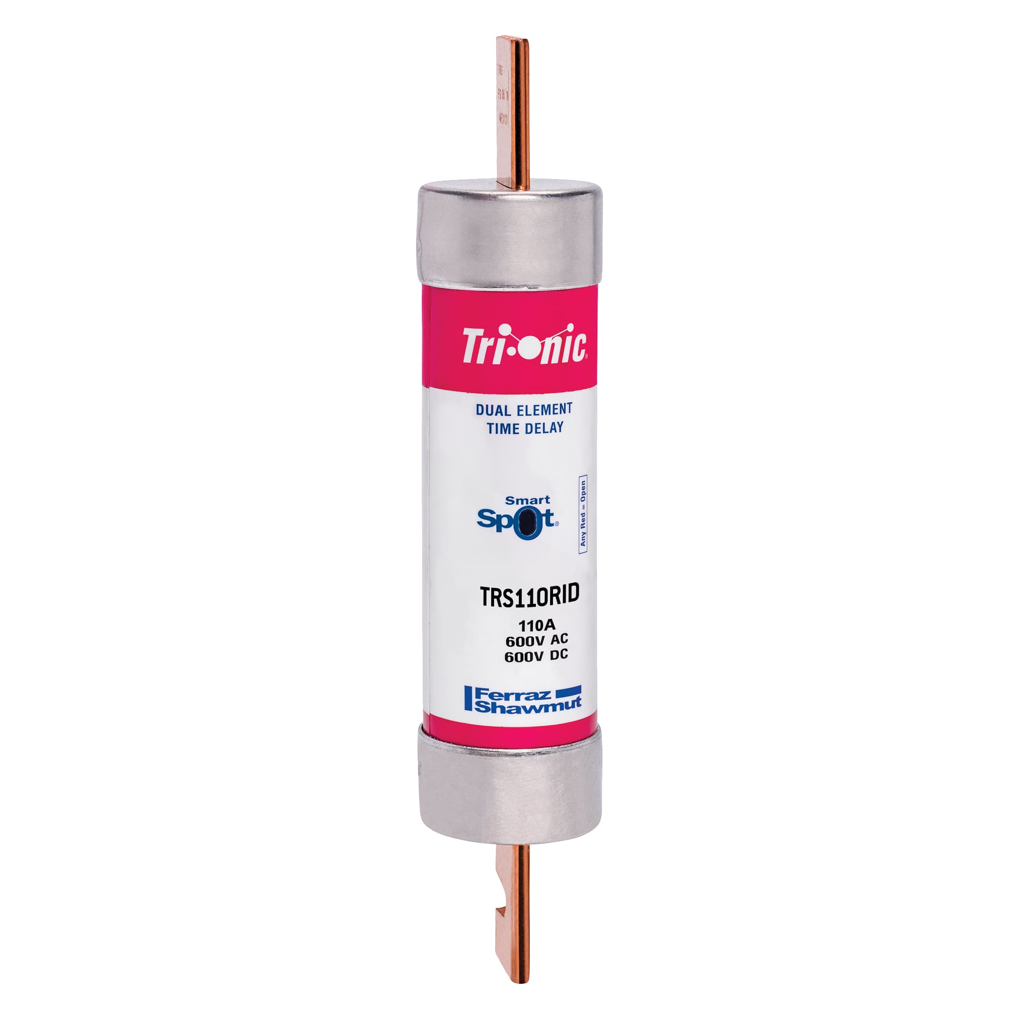 Mersen TRS110RID TRS110RID Mersen - Fuse TRS-R - Class RK5 - Time-Delay 600VAC 600VDC 110A Blade SmartSpot® Tri-Onic® TRS110RID on Advantage Electric Supply