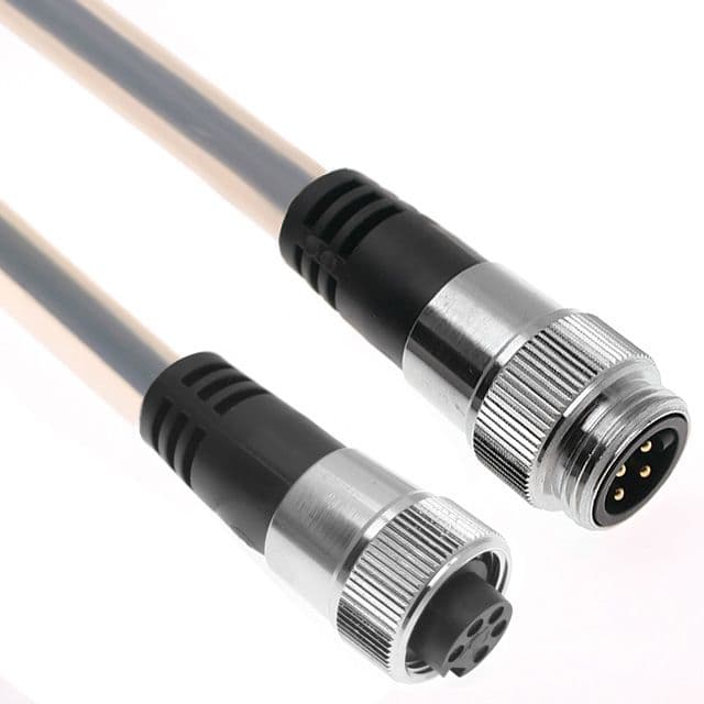Mencom MINCWF-4MFPX-4M-B-A50 MIN Size I, Continuous Flex, Cordset, 4 Pole, Male Straight / Female Straight, 4M, 5.5A, Silicone Tube Covered, Black TPE Cable, European MINCWF-4MFPX-4M-B-A50 on Advantage Electric Supply