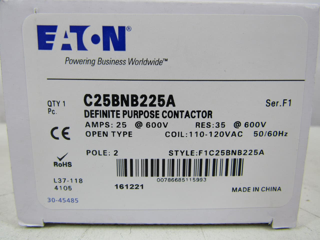 C25BNB225A on Advantage Electric Supply