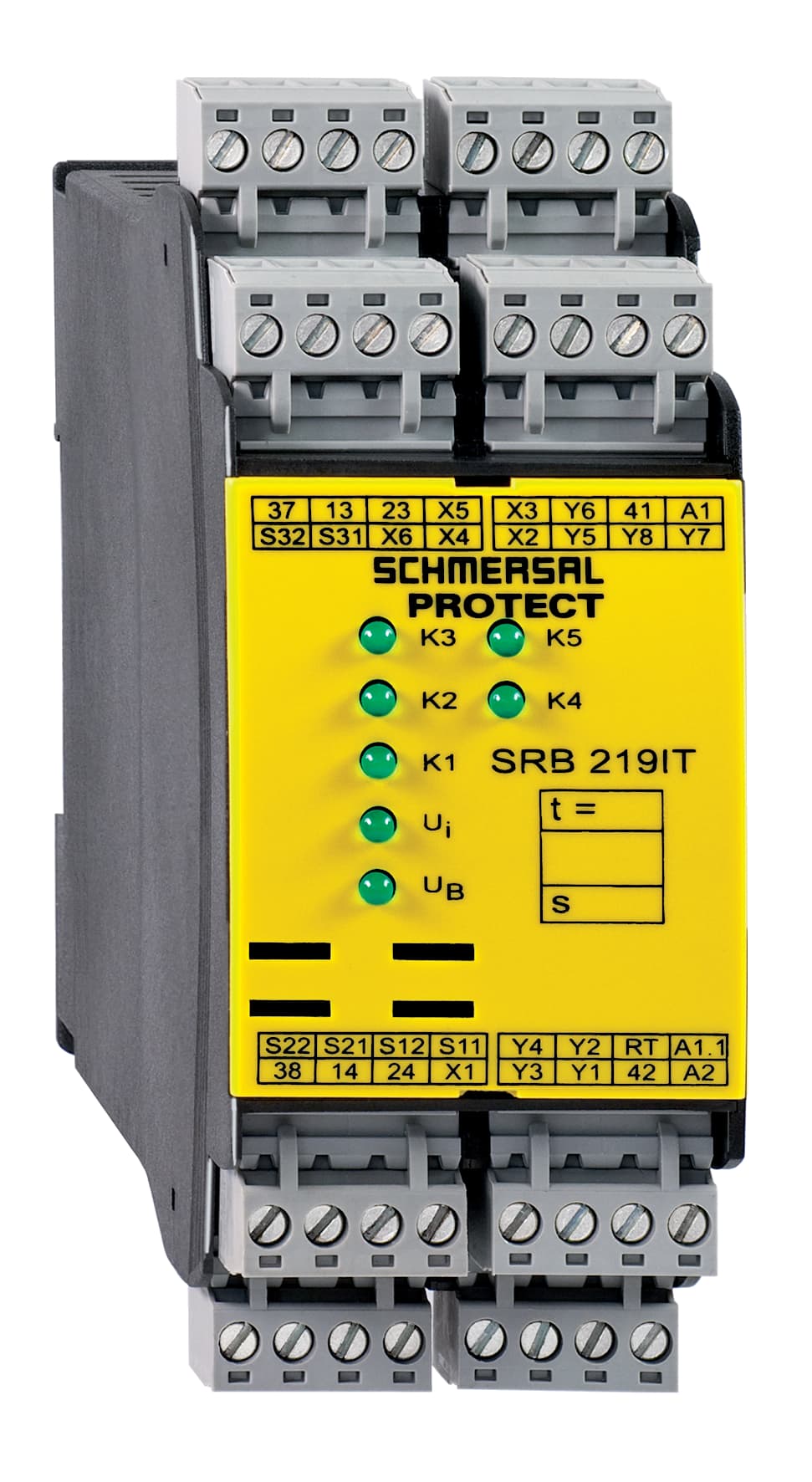 Schmersal SRB219IT-24VAC/DC Guard door monitors and Safety control modules for Emergency Stop applications (Archive); Multifunctional safety relay module for superior diagnostics and visualisation; Suitable for the signal processing of outputs with contact sensors; Suitable for the  SRB219IT-24VAC/DC on Advantage Electric Supply