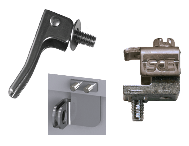 Saginaw Control SCE-120133 Staple, Bolt On Zinc, Height:1.04", Width:1.32", Depth:0.85", SCE-120133 on Advantage Electric Supply