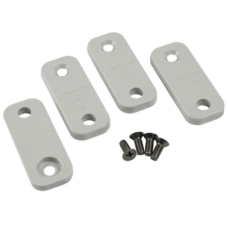 Allied Moulded Products AM4-NULFS Back panel screw kit for use with AMU & AMP Series enclosures 16"x14" through 20"x16" AM4-NULFS on Advantage Electric Supply