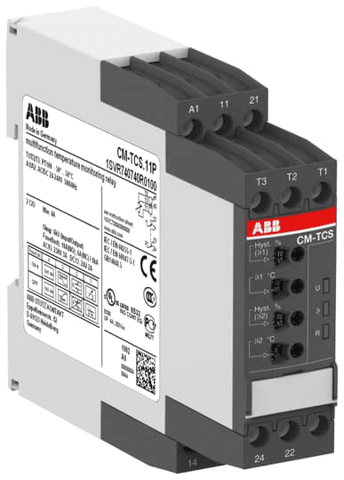 ABB Control 1SVR740740R0100 1SVR740740R0100 ABB Control - CM-TCS.11P Temperature monitoring relay Temp.-range -50...+50°C, 24-240VAC/DC 1SVR740740R0100 on Advantage Electric Supply