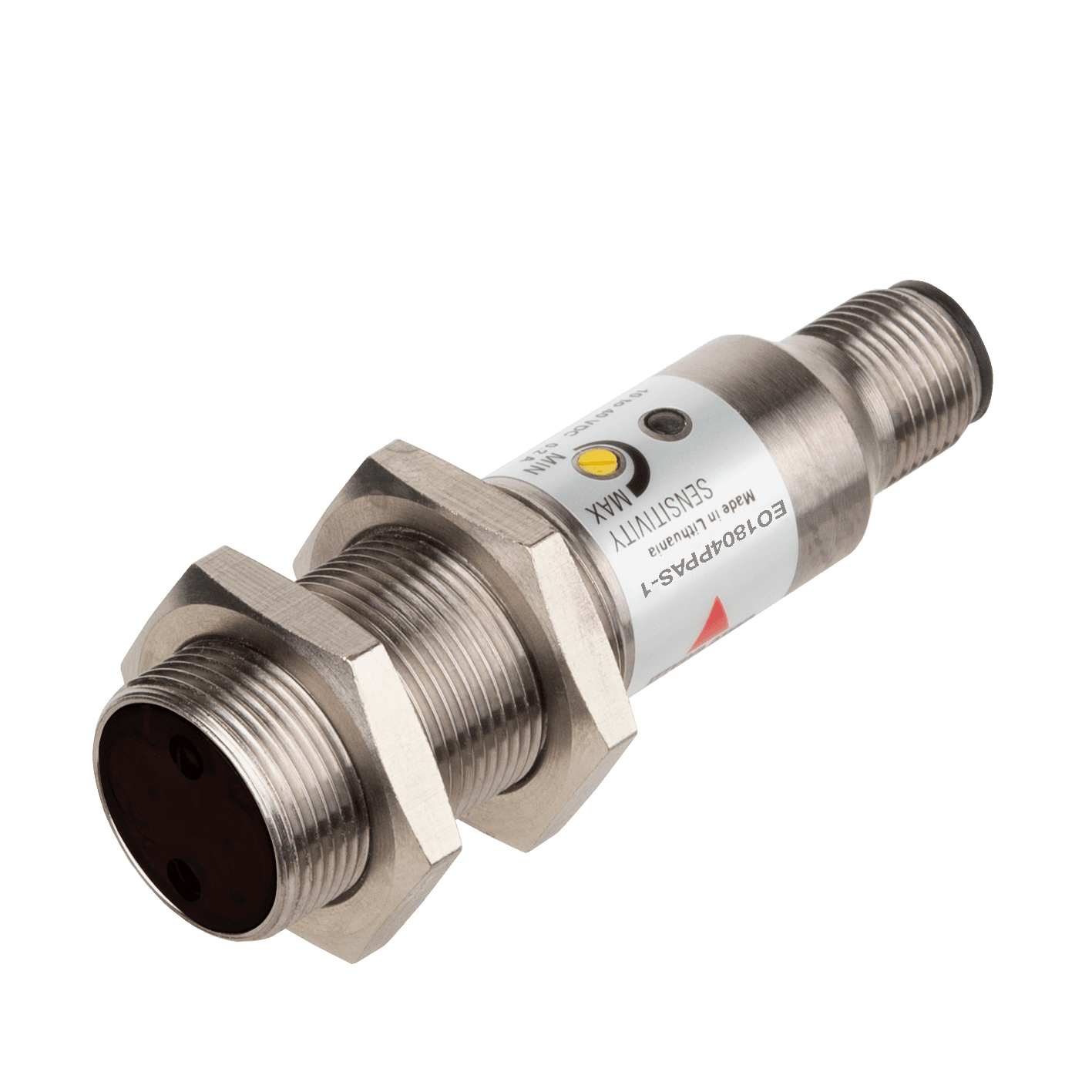 Carlo Gavazzi EO1804PPAS-1 Diffuse-reflective Photoelectric Sensor, range 400 mm, infrared modulated light 880nm, Power Supply 10-40VDC, PNP, NO+NC, M12 Plug EO1804PPAS-1 on Advantage Electric Supply