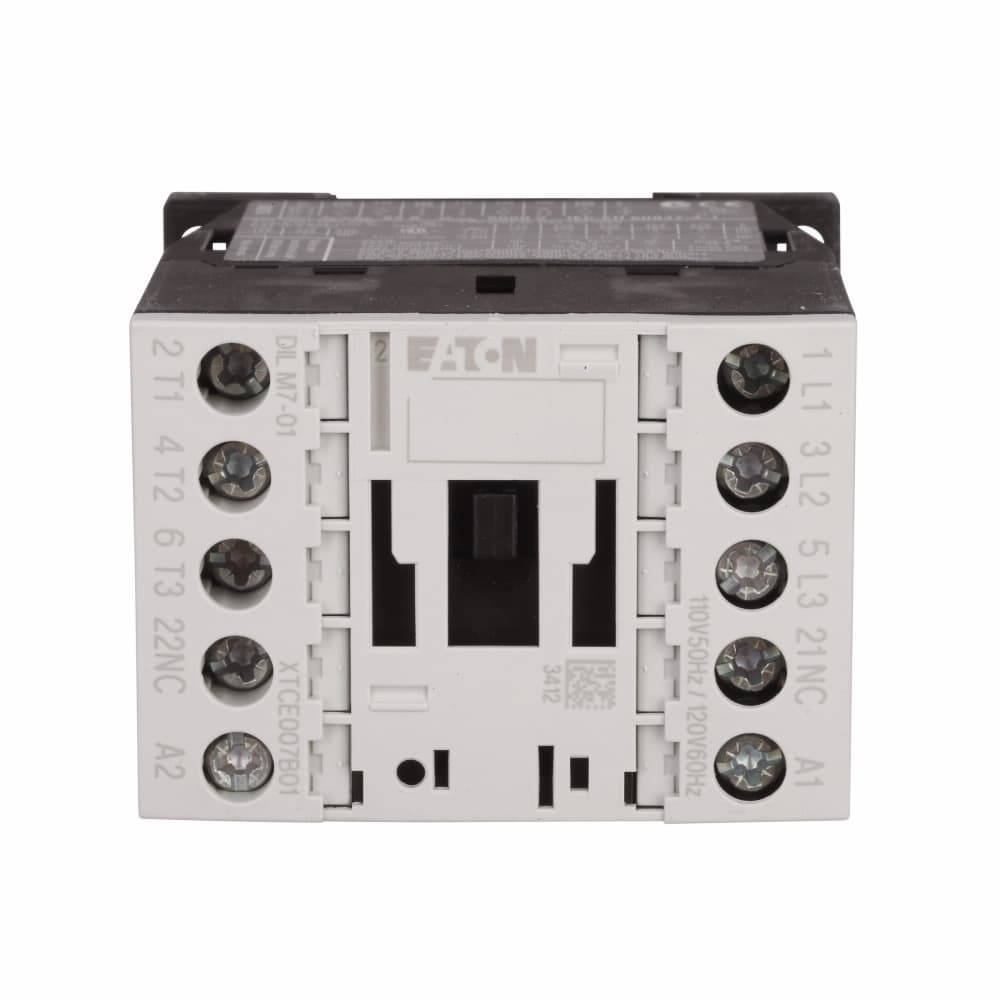 Eaton XTCE018C01WD Eaton XT IEC contactor, 18A, 48-60 Vdc, 1NC, 18A, Frame C, 45 mm, 2, 2, 3/ 5, 5, 10, 15 hp (1/3PH @115, 200, 230/200, 230, 460, 575 V), Three-pole, Non-reversing, XT IEC series, Screw terminals, Full voltage non-reversing contactor XTCE018C01WD on Advantage Electric Supply
