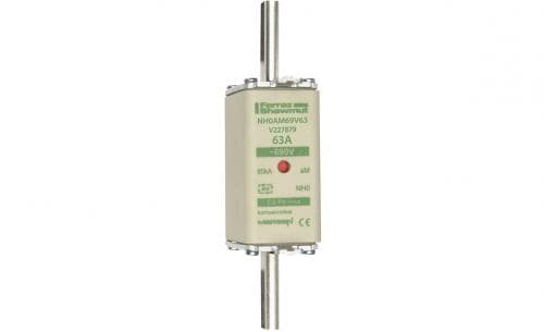 Mersen V227879 NH fuse-link aM, 690VAC, size 0, 63A double indicator/live tags V227879 on Advantage Electric Supply