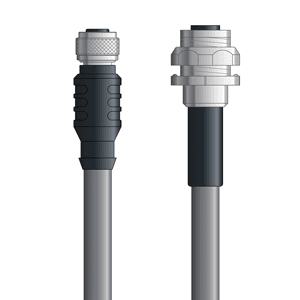 Lapp DN4110095F01 DN4110095F01 - LAPP UNITRONIC® DeviceNet Cordsets 14 & 18 AWG / 1 + 1 pair Bus - Gray PVC - M12 Female / M12 Female Bulkhead connectors - 1m DN4110095F01 on Advantage Electric Supply