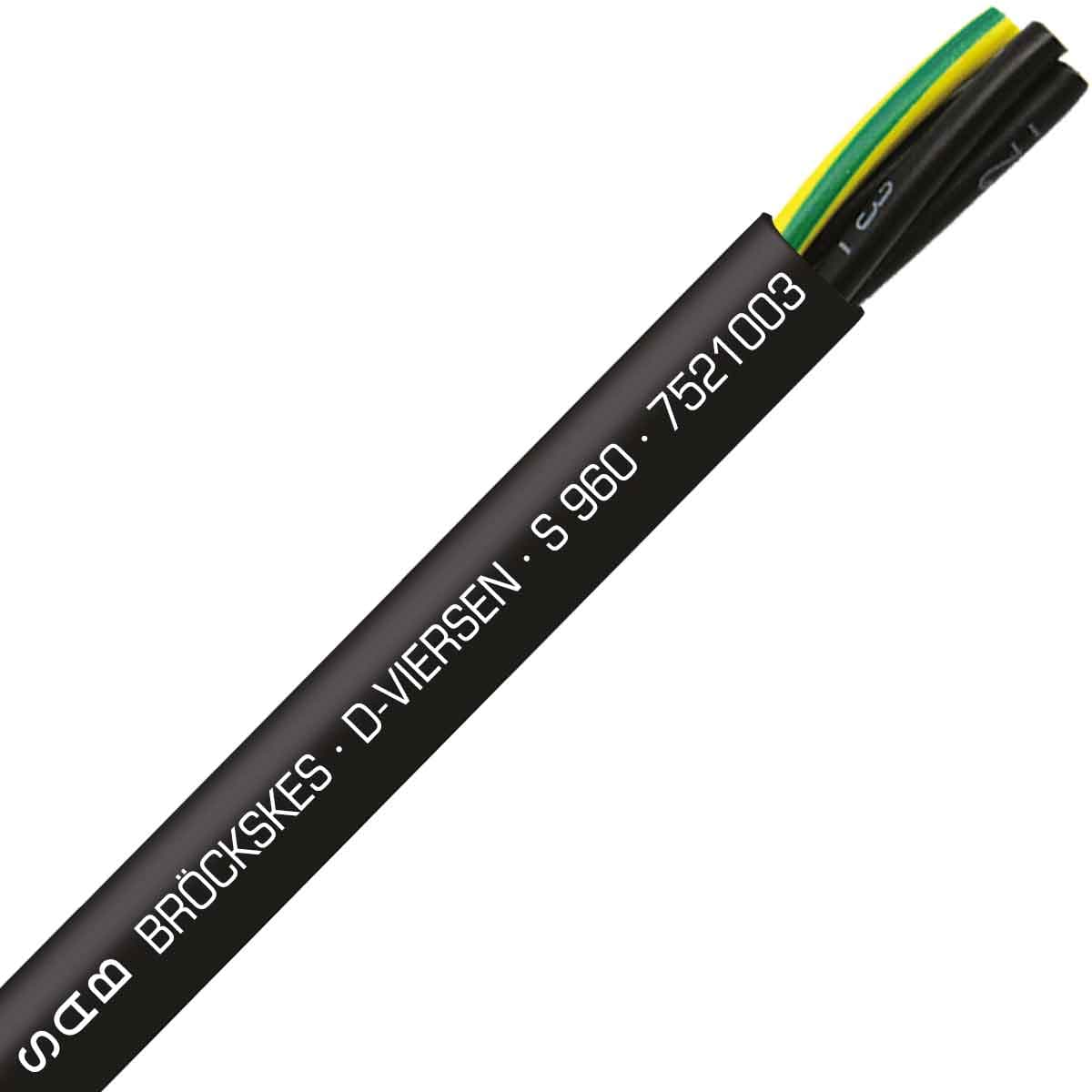 SAB 7521003 S 960 - 10 AWG/3c, oil resistant, continuous flex PVC control cable, UL, CSA, CE, RoHS 7521003 on Advantage Electric Supply