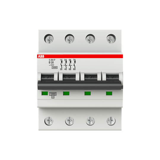 ABB Control 2CDS284001R0205 2CDS284001R0205 ABB Control - S204P-B20 Miniature Circuit Breaker - 4P - B - 20 A 2CDS284001R0205 on Advantage Electric Supply