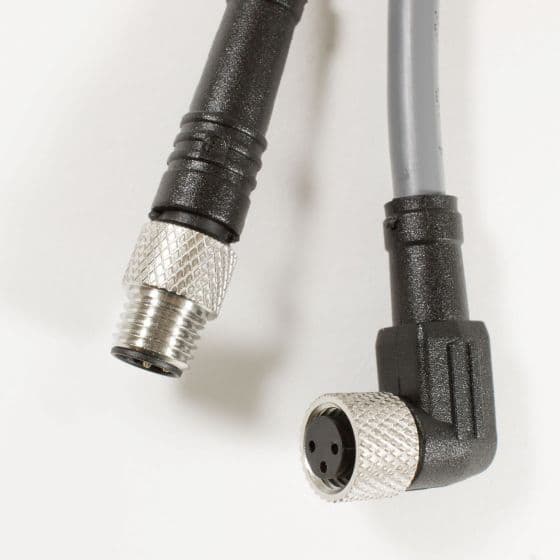 Alpha Wire HR04GW101 SL400 OBSOLETE - Alpha Connect EcoFlex PUR Cordset - M8 Male Straight to M8 Female 90° - 22AWG 4 Poles - HR04GW101 - Slate - 15M (49.2ft) HR04GW101 SL400 on Advantage Electric Supply