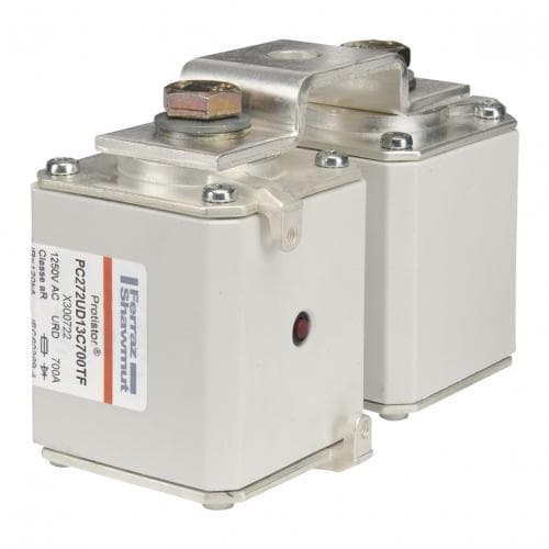 Mersen X300722 X300722 Mersen - Square Body High-Speed Fuse Protistor® Size 2x72 aR 1250VAC IEC 700A With Striker Flush ends metric threads With Omega connection X300722 on Advantage Electric Supply
