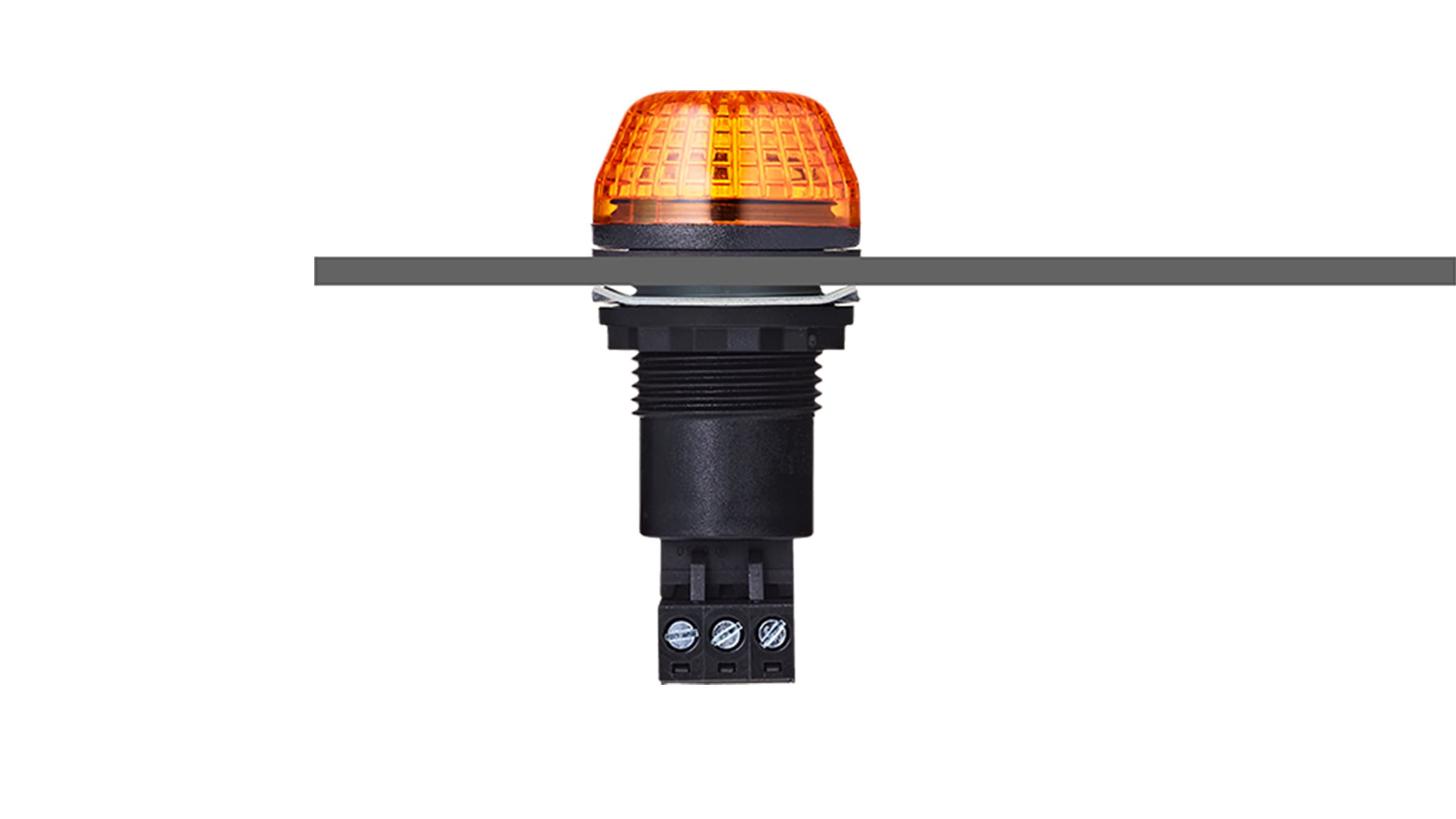 Sprecher + Schuh 800111310 Sprecher + Schuh 800111310 - ISS M22 panel mount LED strobe beacon 110-120 V AC/DC amber, grey 800111310 on Advantage Electric Supply