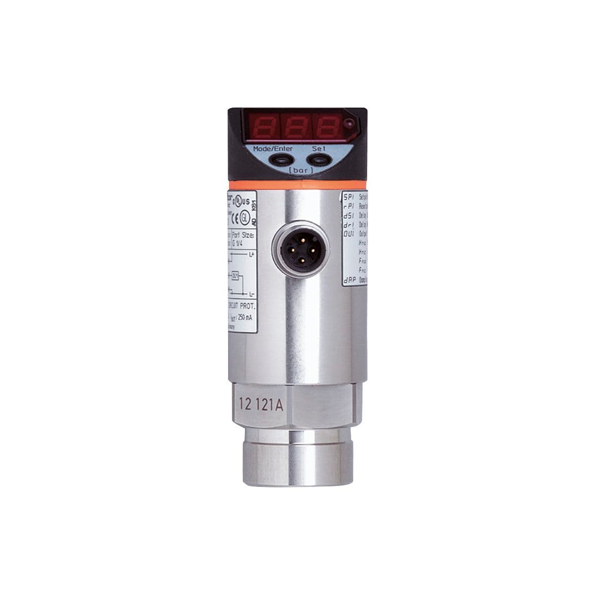 ifm Electronic PY9294 Pressure sensor with display, Two switching outputs, one of which can be configured as diagnostic output, Output signal: switching signal, Measuring range: -1...10 bar -14.5...145 psi -100...1000 kPa -0.1...1 MPa, Process connection: threaded connection G PY9294 on Advantage Electric Supply