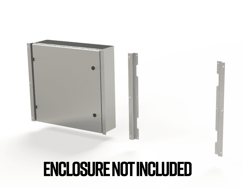 Saginaw Control SCE-ELFM24HSS S.S. EL Flush Mount Frame, Height:23.85", Width:2.43", Depth:1.08", #4 Brushed Finish SCE-ELFM24HSS on Advantage Electric Supply