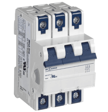 Altech Corp. 3D63UR Supplementary Protector 63A, 3 Pole, 480Y/277V AC, D Trip 3D63UR on Advantage Electric Supply