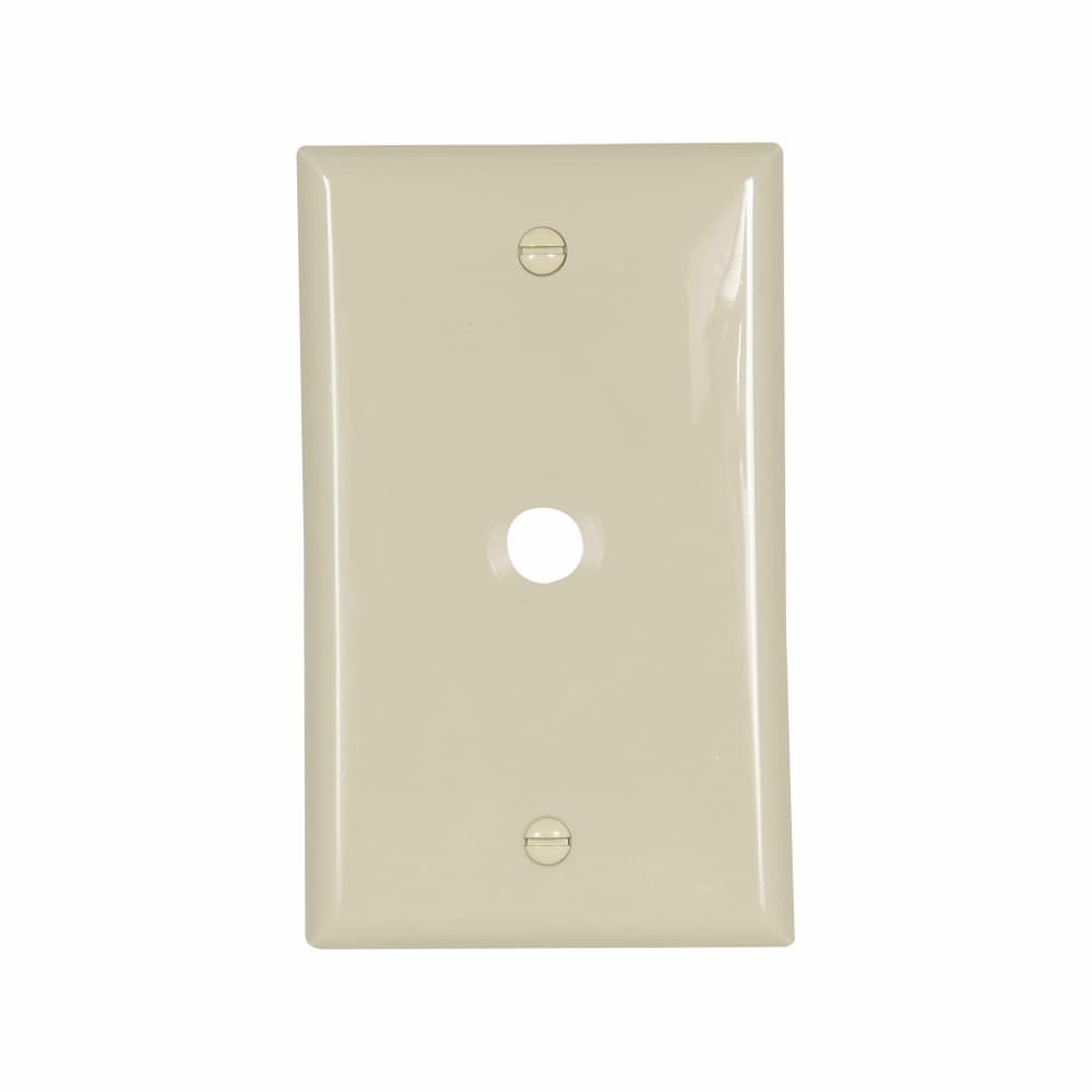 Eaton 5128V-BOX 5128V-BOX Eaton - Eaton Telephone and coaxial wallplate, Ivory, 0.375" Hole Cutout, Nylon, Single- gang, Standard, ED Box 5128V-BOX on Advantage Electric Supply