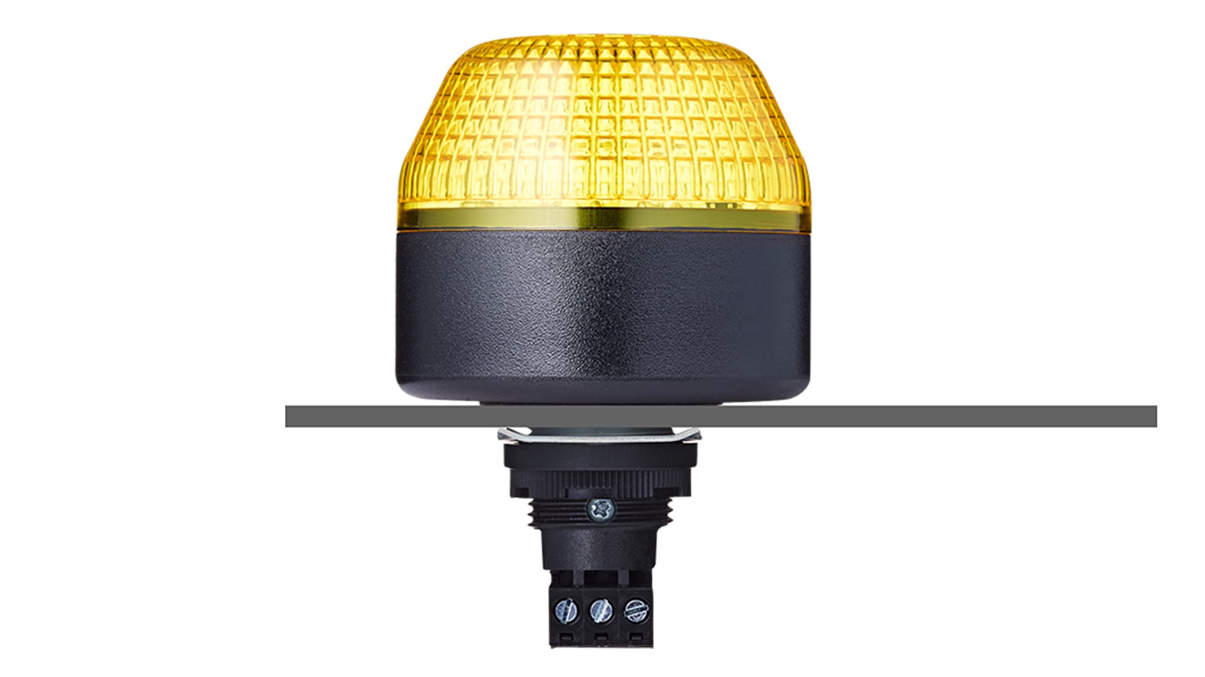Sprecher + Schuh 802507404 Sprecher + Schuh 802507404 - IBL M22 panel mount LED steady/flashing beacon 12 V AC/DC yellow, black 802507404 on Advantage Electric Supply