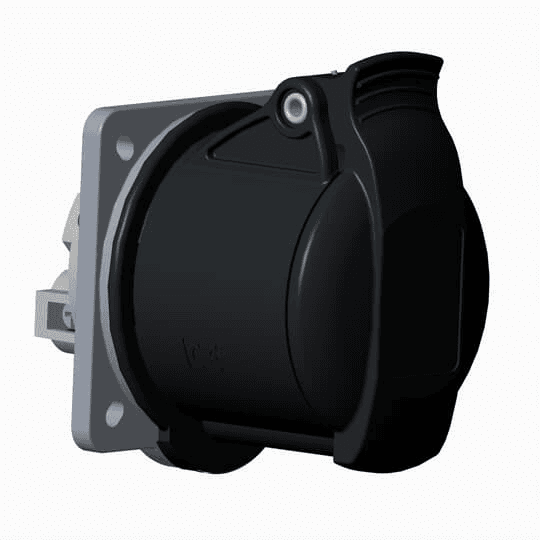 ABB Control 316R7 316R7 ABB Control - Socket-outlet, panel mounting, 7h, 16A, IP44, minimized flange, straight, 3P+E 316R7 on Advantage Electric Supply